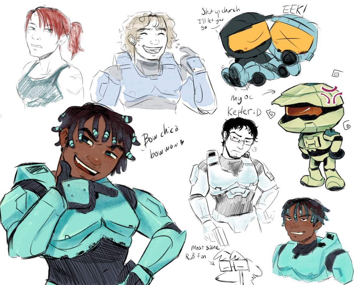 porkyratt's tweet image. more #RedvsBlue lalalalalalalalala #rvb feautring lots of Tucker and Blue team