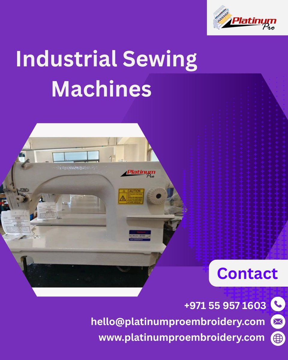 _PlatinumPro's tweet photo. Industrial Sewing Machines – Powering Productivity, Stitch by Stitch!
Upgrade your production line with our high-performance Industrial Sewing Machines  built for speedstrength and precision
#IndustrialSewingMachine #GarmentsMachinery #HeavyDutySewing #FactoryEquipment https://t.co/tppn9l8So1
