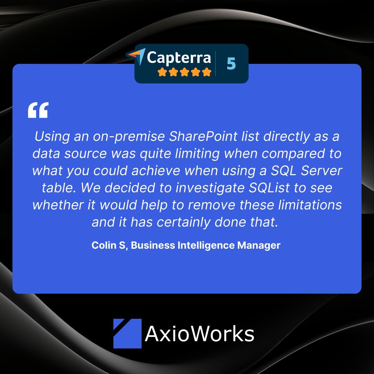 AxioWorks's tweet image. Frustrated by the limitations of SharePoint lists as a data source 🤔  

We get it. 

That’s why we created SQList, to remove these limitations by creating a continuous sync 🔁 between SharePoint and SQL Server 💡  

Try it for yourself ⤵️  

axioworks.com/try-sqlist/ 

#SQList