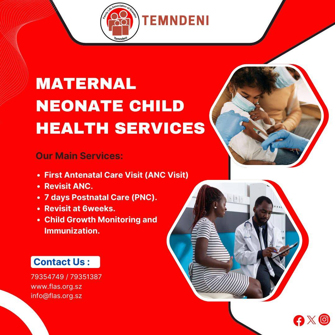 New baby at home?
Visit our clinics in Mbabane and Manzini for postnatal checks and newborn care, because every little one deserves a strong beginning.
#ChildHealthServices
#ChildGrowthMonitoringAndImmunization
#Temndeni