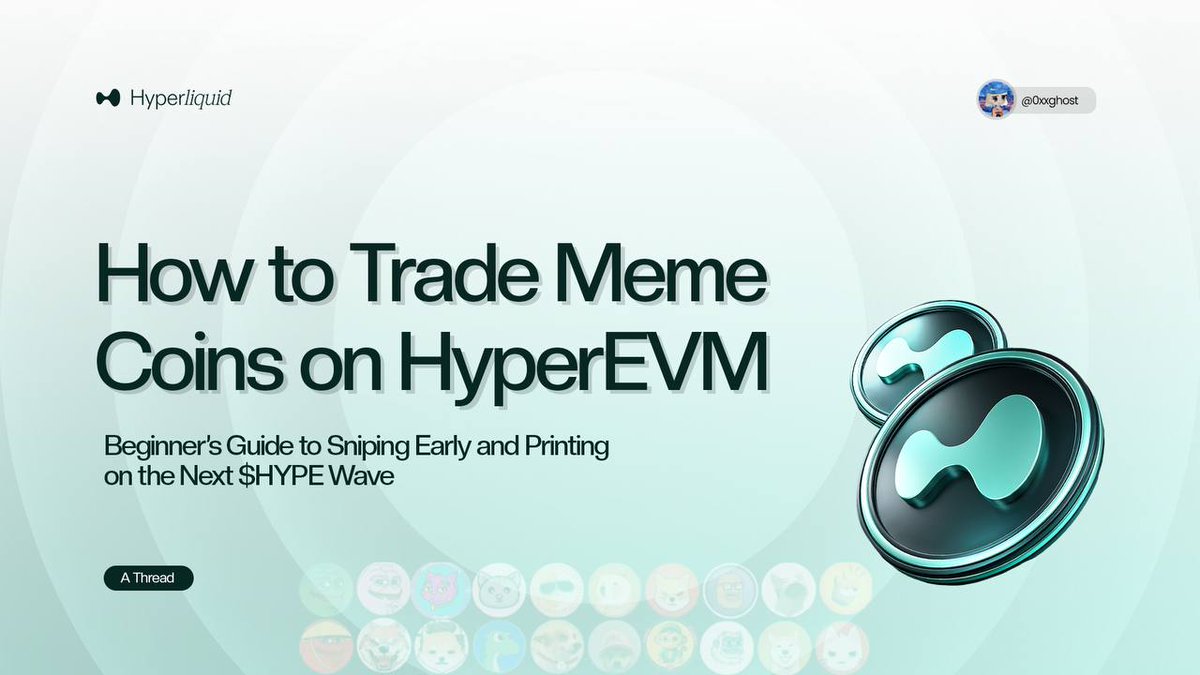 0xxghost's tweet image. Everyone’s whispering HyperEVM is the next gold rush…

But 84% don’t even know how to trade on it.
This thread changes that.

How to trade meme coins on HyperEVM (@HyperliquidX)..step-by-step.

🧵👇