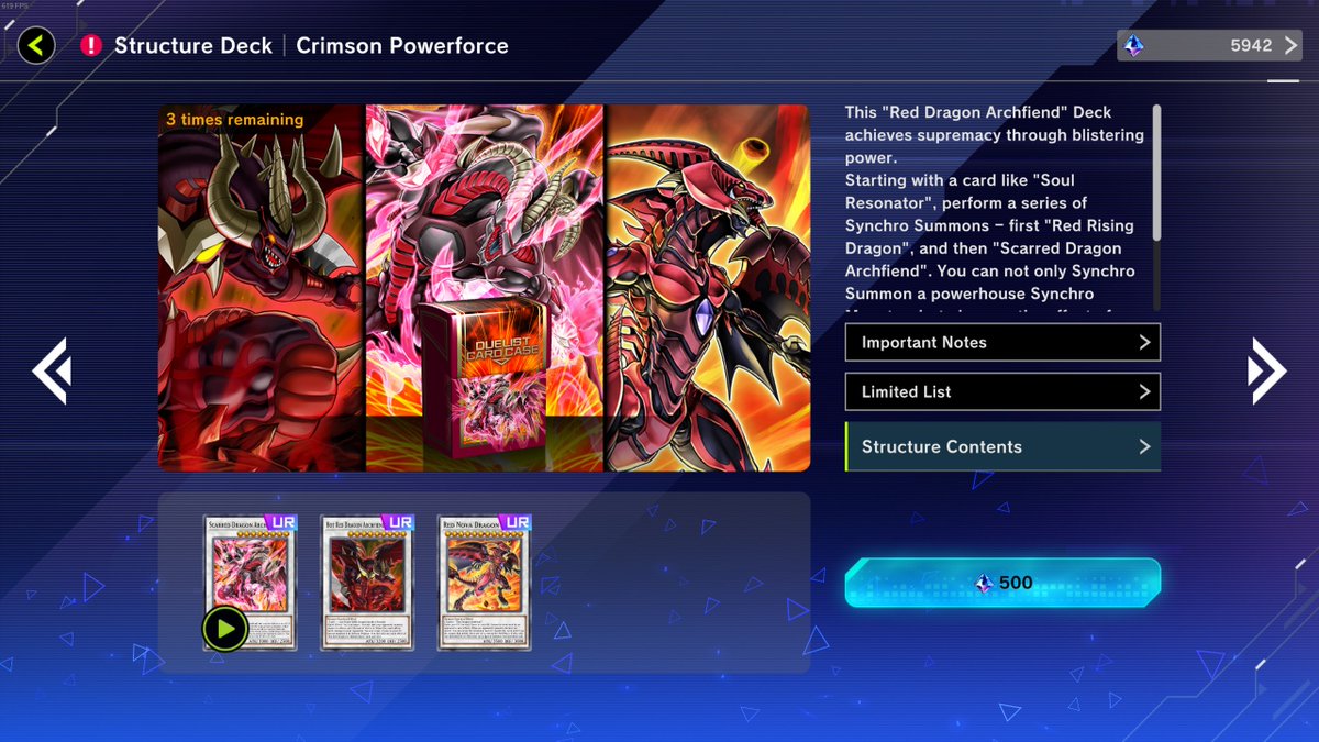 MasterDuelSite's tweet image. Channel your inner King! The NEW Structure Deck: Crimson Powerforce is now available in Master Duel! 

Do you think it's worth the 500 Gem asking price?

#MasterDuel #YuGiOh #YuGiOhMasterDuel #遊戯王マスターデュエル