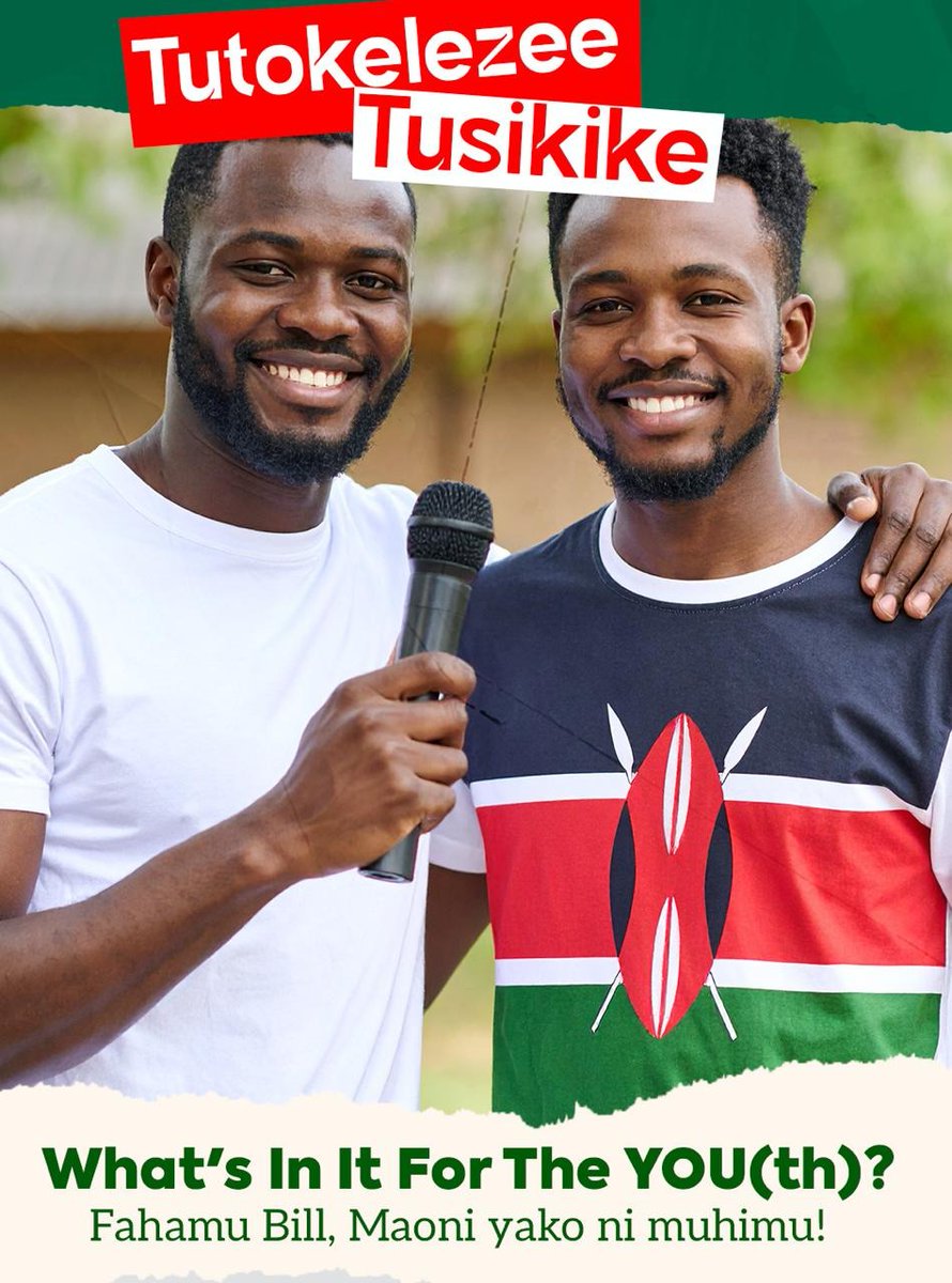 Na je unajua #GenZTumeskika. This Finance Bill 2025 Public participation forums have taken into account the inputs and opinions. Hatujachezwa found hii.
Every voice counts

Karen Koimburi Karen