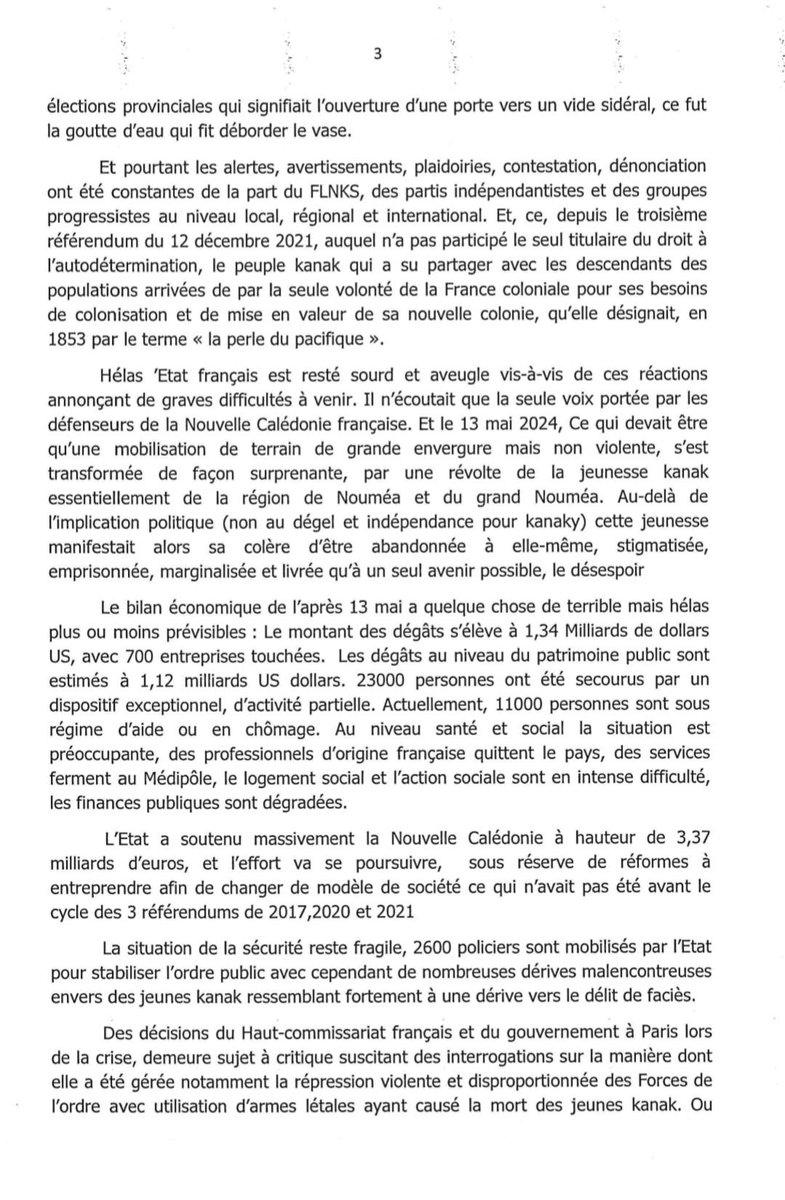 🇺🇳 𝕊𝔼𝕄𝕀ℕ𝔸𝕀ℝ𝔼 ℝ𝔼𝔾𝕀𝕆ℕ𝔸𝕃 𝔻𝔼 𝔻𝔼ℂ𝕆𝕃𝕆ℕ𝕀𝕊𝔸𝕋𝕀𝕆ℕ 🇹🇱

Veuillez trouver ci-dessous la pétition du <a href="/FlnksOfficiel/">FLNKS</a>
🗣️ Par Mr Roch Wamytan 
#decolonization #processdedecolonisation #Autodétermination #kanakynouvellecalédonie #internationalrelations 🇹🇱🇺🇳🇳🇨⤵️