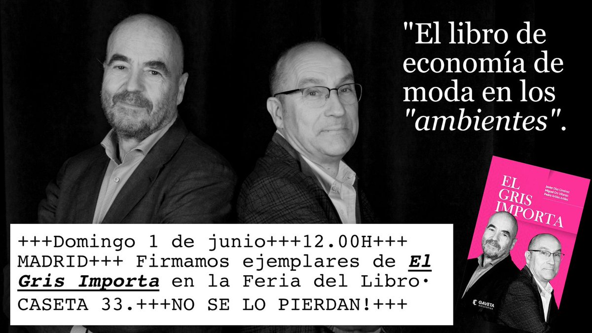 Este próximo domingo 1 de junio va a hacer una mañana ideal para que os deis una vuelta por la caseta 33 de la Feria del Libro de Madrid. Ahí estaremos a partir de las 12.00 😉
