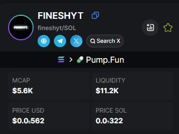 CallByVanga's tweet photo. Free calling group :https://t.co/WSnemDFOal DONE X66

#fineshyt / $SOL

CA:5miFyenAa2wZj6xmu1i6qdMD8Aa9F4Bv94BdojDbpump

#TAMAGOTCHI #cryptard #MELVIN #Slapron #Funko #HOPE #FOMO #SLAPGUY #INFINITE #CNDZLL #ALPHA #HWD #Cosmo #grow #MOONWHALE #401k #whHYPE #KRYP70 https://t.co/p4PgWYQQWo