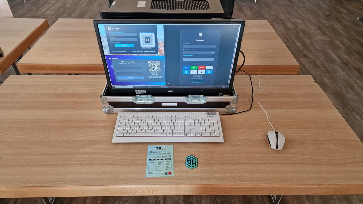 #Bitburg #Prüm #Lanparty #Zone54 #gaming #Turnier #GamingCommunity #retrogames #retrogamer

Das sind unsere PCs die wir vermieten falls Teilnehmer der Lan Party keinen eigenen haben.

Steam, Epic und Discord ist bereits vorinstalliert. Ihr meldet euch nur noch an und los gehts🥳