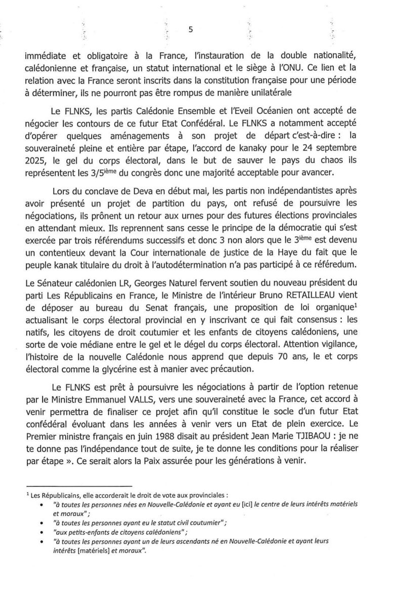 🇺🇳 𝕊𝔼𝕄𝕀ℕ𝔸𝕀ℝ𝔼 ℝ𝔼𝔾𝕀𝕆ℕ𝔸𝕃 𝔻𝔼 𝔻𝔼ℂ𝕆𝕃𝕆ℕ𝕀𝕊𝔸𝕋𝕀𝕆ℕ 🇹🇱 (2)

Veuillez trouver ci-dessous la pétition du <a href="/FlnksOfficiel/">FLNKS</a>
🗣️ Par Mr Roch Wamytan 
#decolonization #processdedecolonisation #Autodétermination #kanakynouvellecalédonie #internationalrelations 🇹🇱🇺🇳🇳🇨⤵️