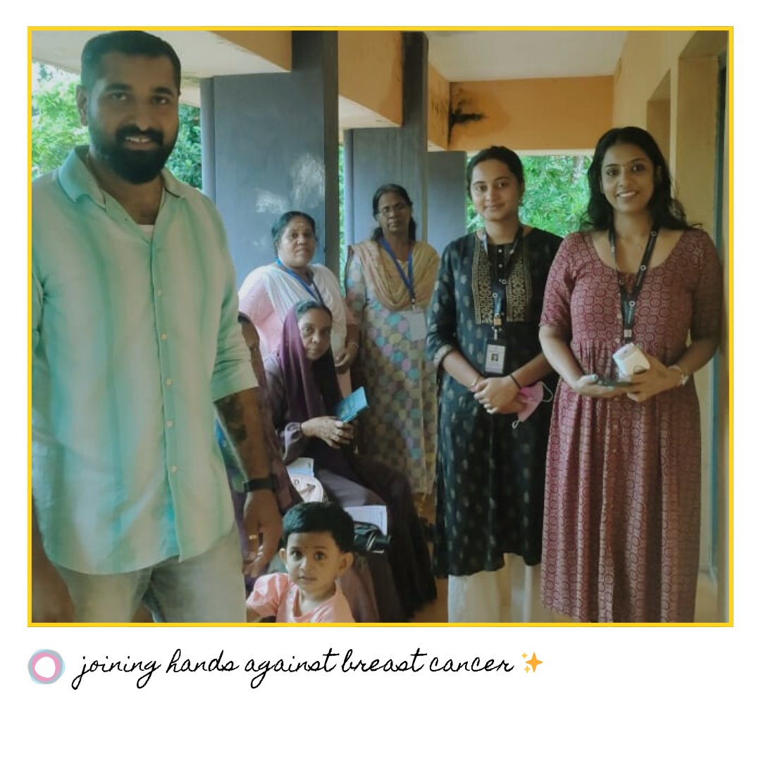 We screened 52 women at a breast health camp in Thrissur, in collaboration with Glenmark Pharmaceuticals &amp; Get Well Poly Clinic.
12 were guided for follow-up care.

Thank you Dr. Rahul Ravind &amp; team for your support! 
🎀🙌🏻

#BreastCancerAwareness #EarlyDetection #ThrissurCare
