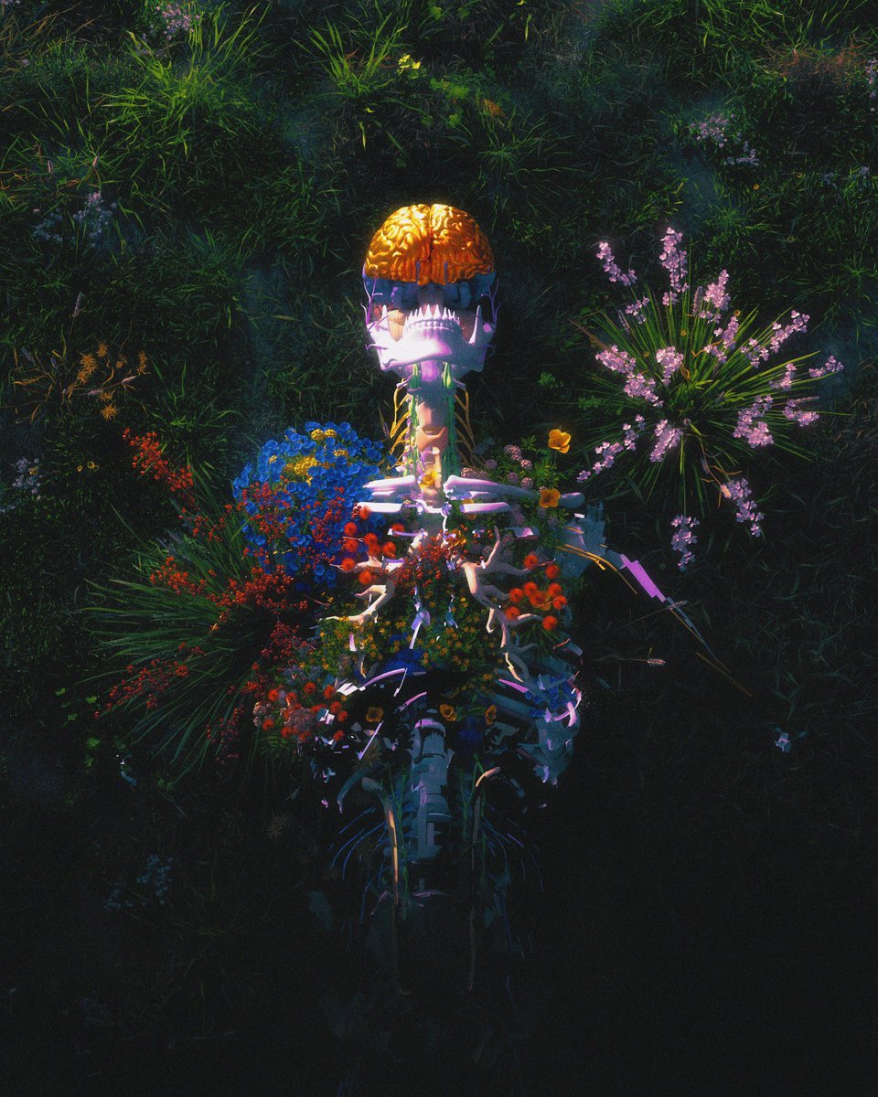 u_phoric's tweet image. 𝔉𝔩𝔬𝔯𝔞 𝔐𝔬𝔯𝔱𝔦𝔰 🥀
Now available on SR
0.1 ETH reserve
"Flora Mortis" is a meditation on the eternal dance between decay and bloom. Where death does not mark an end, but a transformation. From bone rises blossom, and from silence, consciousness echoes through nature.…