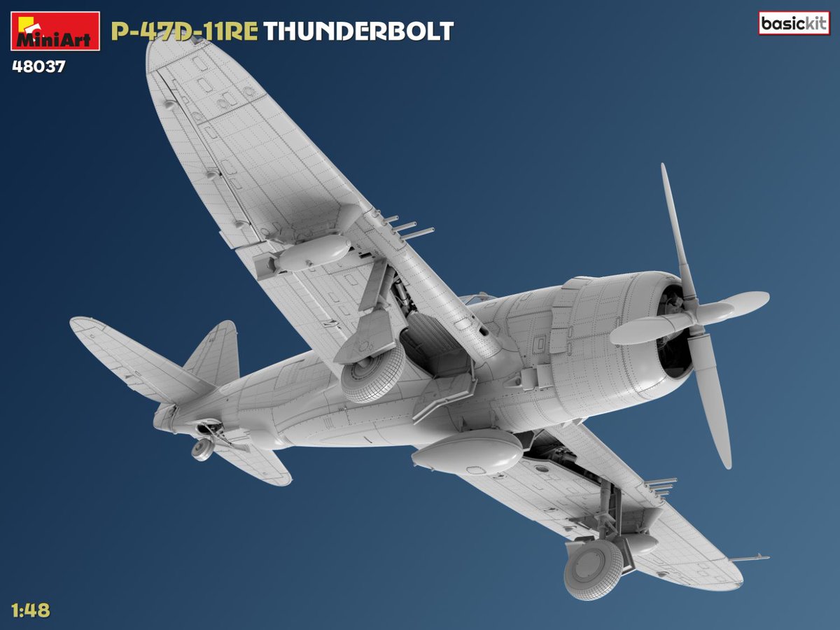 New MiniArt Kit Coming Soon:
48037 P-47D-11RE THUNDERBOLT. BASIC KIT
 miniart-models.com/product/48037/
Plastic Model Kit 1: 48 Scale