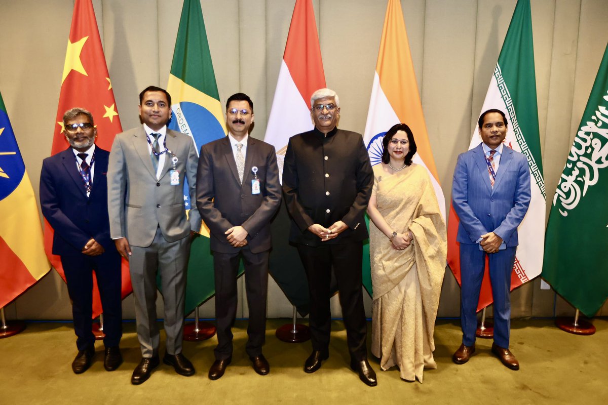 Honoured to be part of the Indian delegation to BRICS Summit in Brasília under the leadership of Hon’ble Minister of Tourism and Culture Shri Gajendra Singh Shekhawat A fortunate moment to represent India, blending progress with heritage on the global stage

#VikasBhiVirasatBhi