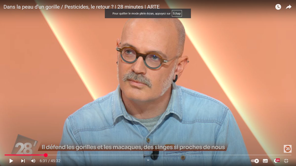Hier soir dans 28 minutes sur Arte, j’ai parlé de mon roman Le dernier gorille (Tana) — une dystopie entre science et fiction.
🦍 Voir l’émission : youtu.be/B2B62pomqN0?si…
📘 Pour aller plus loin : Les péripéties d’un primatologue (Odile Jacob)
#primatologie
