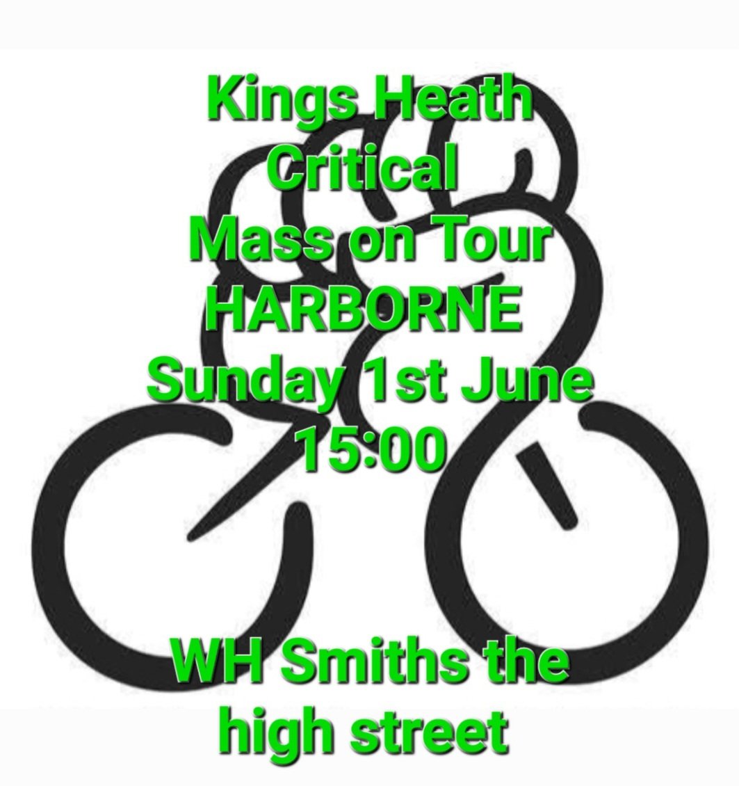 KHmassride's tweet image. This coming Sunday Kings Heath Critical Mass is on tour.
