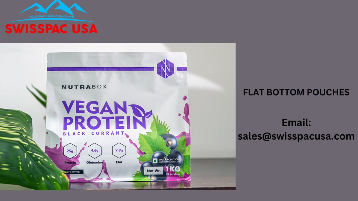 SwissPAC2's tweet image. Our #flatbottompouches have ability to hold substantial product weight and volume while remaining visually appealing on a shelf.
swisspacusa.com
sales@swisspacusa.com
#flatbottom #flatbottombags #flatbottompouches #flatbottompouch #innovation #brand