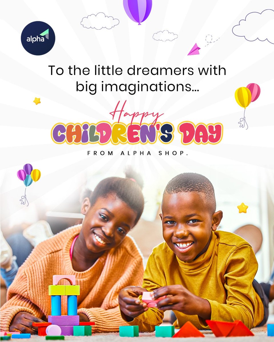 ShoponAlpha's tweet photo. Happy Children's Day from Alpha Shop! https://t.co/BXXnjrhXG0