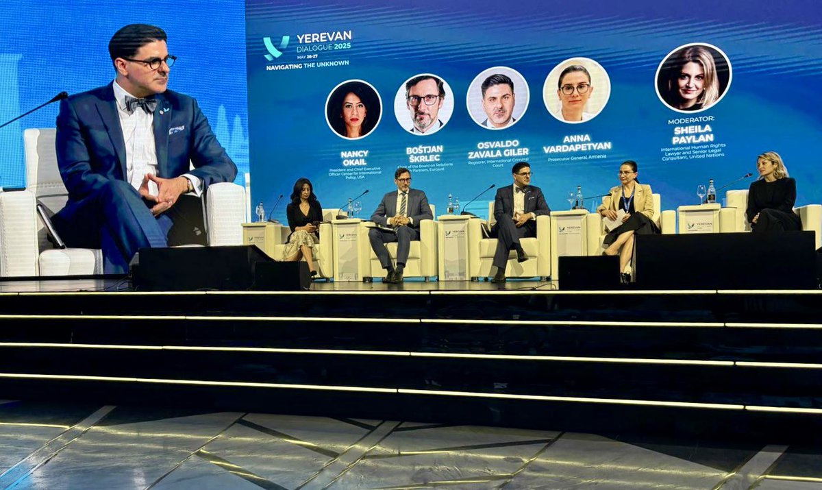 Viviana Kalaejian (@viivviana) on Twitter photo Powerful panel on upholding justice and the crucial role of international rule of law and accountability. The Registrar of the <a href="/IntlCrimCourt/">Int'l Criminal Court</a>, <a href="/oszagi/">Osvaldo Zavala Giler</a>, rightly emphasized that especially in these challenging times, it is imperative to resist fatalism. #YerevanDialogue2025 Powerful panel on upholding justice and the crucial role of international rule of law and accountability. The Registrar of the <a href="/IntlCrimCourt/">Int'l Criminal Court</a>, <a href="/oszagi/">Osvaldo Zavala Giler</a>, rightly emphasized that especially in these challenging times, it is imperative to resist fatalism. #YerevanDialogue2025
