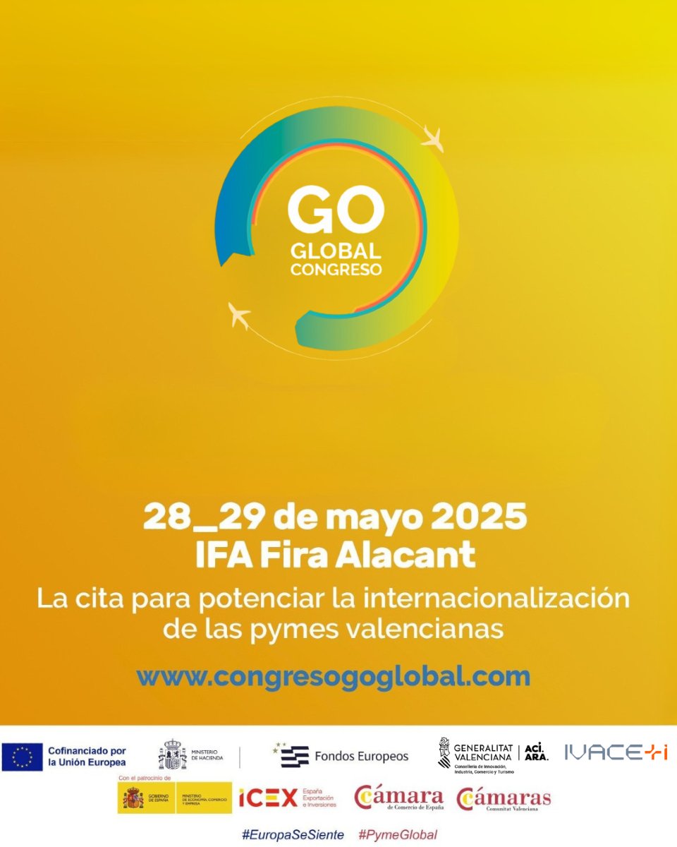 🌏 ¡Ya está aquí el Congreso Go Global!

Aquí tienes las claves para aprovechar al máximo estos dos días

🔹 Organiza tu agenda con el programa completo.
🔹 Conecta con empresas importadoras internacionales.

¿Aún no te has inscrito? 

👉 congresogoglobal.com