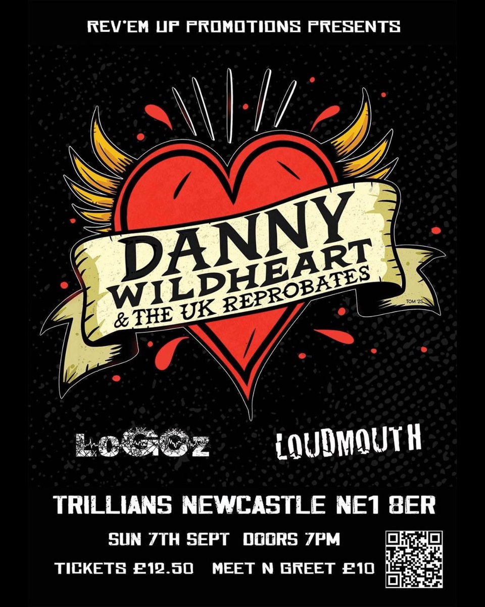 LoGOzUK (@logoz_uk) on Twitter photo Another cool date for LoGOz diary Sunday September 7th we’ll be supporting Danny Wildheart & The UK Reprobates at <a href="/TrilliansRock/">Trillians Rock Bar</a> #Newcastle along with our punk buddies Loudmouth Tickets available NOW! Looking forward to this one 🤘🎸🎸🎸🥁🖤
tickettailor.com/events/revemup… Another cool date for LoGOz diary Sunday September 7th we’ll be supporting Danny Wildheart & The UK Reprobates at <a href="/TrilliansRock/">Trillians Rock Bar</a> #Newcastle along with our punk buddies Loudmouth Tickets available NOW! Looking forward to this one 🤘🎸🎸🎸🥁🖤
tickettailor.com/events/revemup…