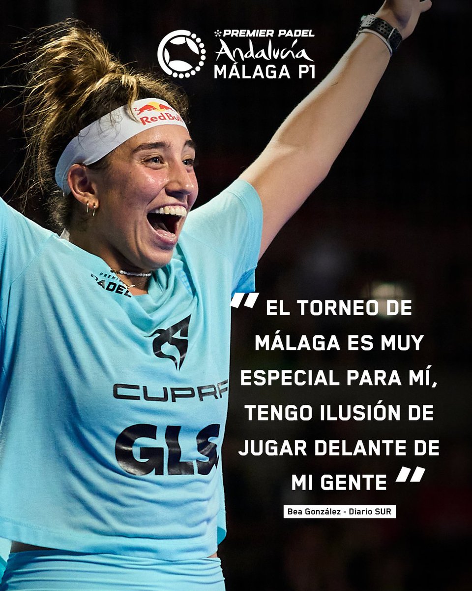 Andalucía Málaga Premier Padel P1 (@malagapremier) on Twitter photo Y nosotros de tenerte en casa 🩵
Compra tu entrada para ver a <a href="/beaglez_padel/">Bea Gonzalez</a> en directo: tickets.oneboxtds.com/malagapremierp…
#AndalucíaMálagaPremierPadelP1 Y nosotros de tenerte en casa 🩵
Compra tu entrada para ver a <a href="/beaglez_padel/">Bea Gonzalez</a> en directo: tickets.oneboxtds.com/malagapremierp…
#AndalucíaMálagaPremierPadelP1
