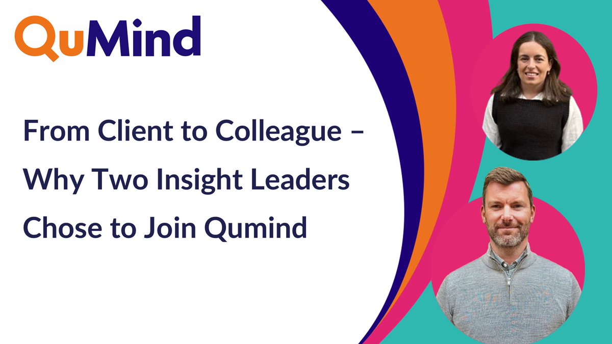 qu_mind's tweet image. Steve Jenkins &amp;amp; Jasmine Mallett joined QuMind after years using our platform as clients.

They believed in the tech—and now they’re helping shape it. Their dual perspective brings real insight to our team &amp;amp; our clients.

#TeamQuMind #InsightTech #restech #colleagues