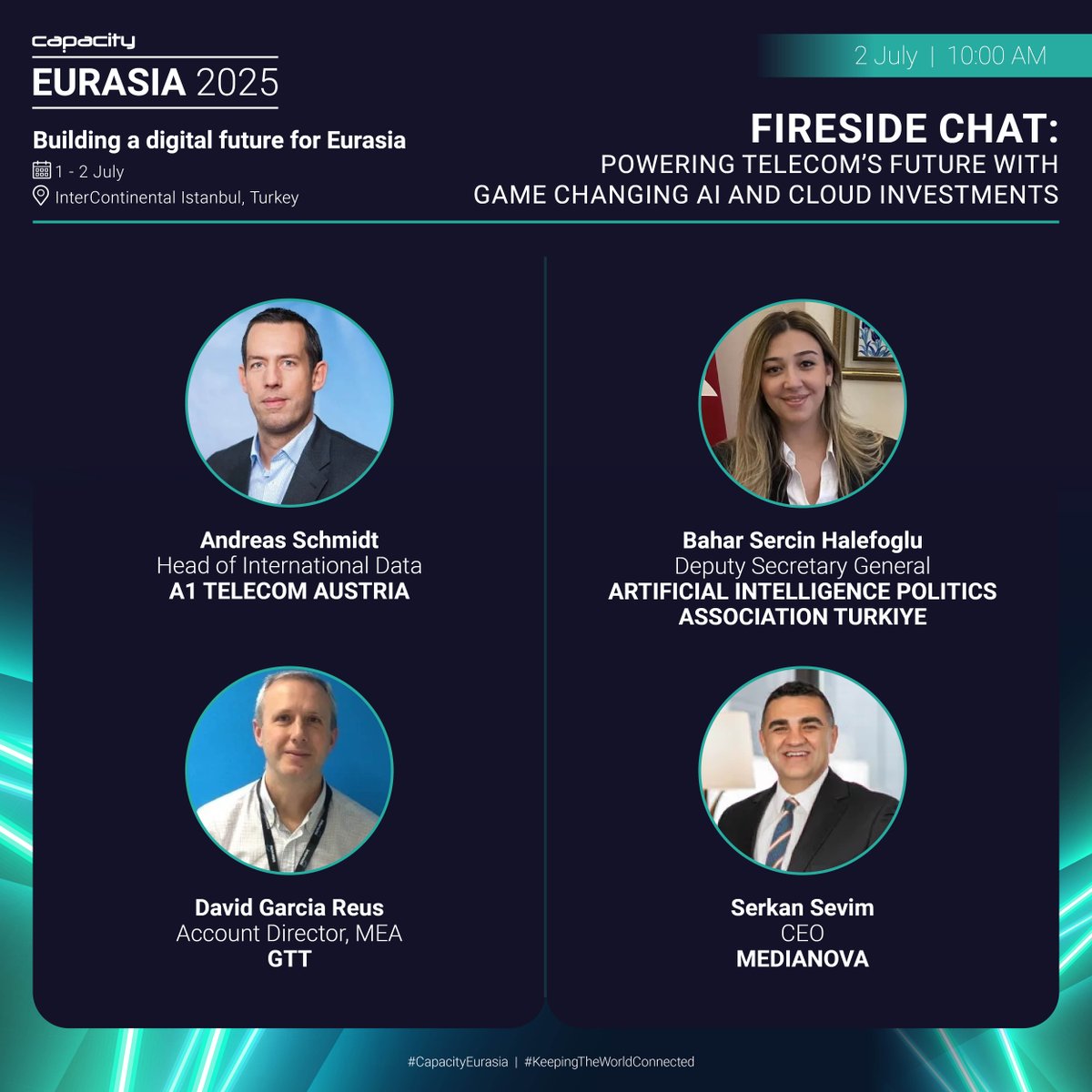 Powering Telecom’s future with game changing AI and cloud investments.
Register now to be part of the conversation:spr.ly/6010Na46M
#CapacityEurasia #KeepingTheWorldConnected