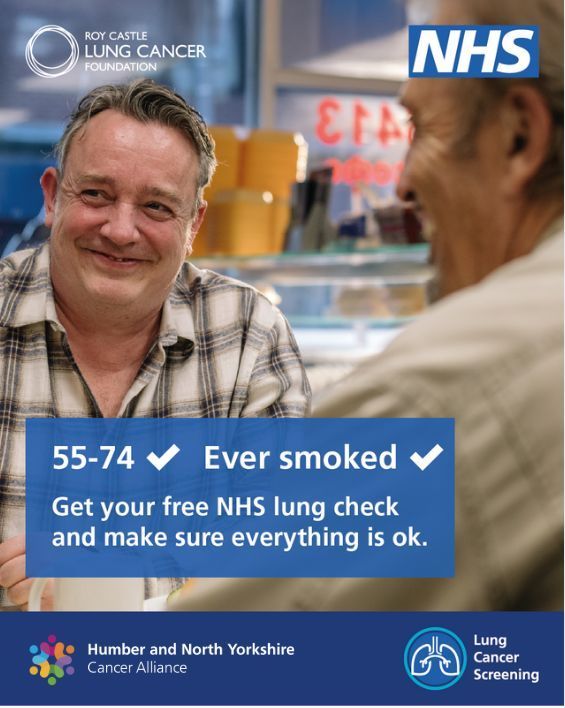Do you live in Bridlington? 
Are you a current or former smoker? Aged 55 to 74? 
Registered with a local GP practice? 
You will be eligible for a Lung Cancer Screening appointment. 
If you receive an invitation, book your appointment today. #LCSInERY