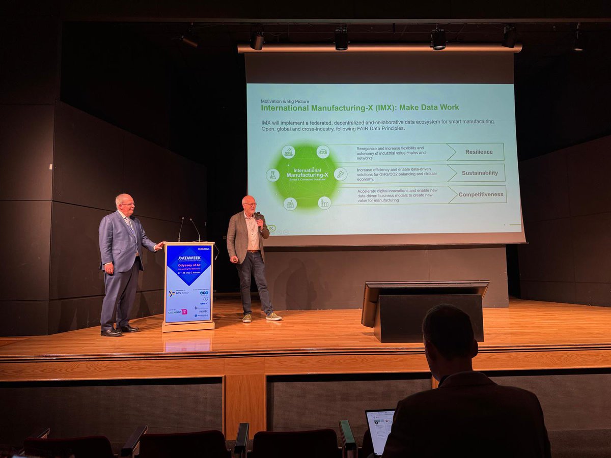 Innovalia Group (@innovalia_group) on Twitter photo Now, in the <a href="/BDVA_eu/">Big Data Value Association</a> #DataWeek2025 plenary session, our colleague <a href="/olazaro74/">Oscar Lazaro</a> presenting “International Manufacturing-X-Create Impact with Real Use Cases” in <a href="/COSMOTE/">COSMOTE</a>
#data
#innovation
#dataspace
#manufacturing Now, in the <a href="/BDVA_eu/">Big Data Value Association</a> #DataWeek2025 plenary session, our colleague <a href="/olazaro74/">Oscar Lazaro</a> presenting “International Manufacturing-X-Create Impact with Real Use Cases” in <a href="/COSMOTE/">COSMOTE</a>
#data
#innovation
#dataspace
#manufacturing