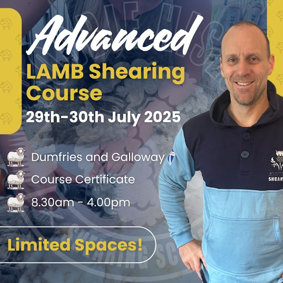 SHEARINGSCHOOL's tweet image. Level up your shearing! 

Advanced Lamb Shearing Course, 29th-30th July 2025, Dumfries &amp;amp; Galloway. Limited spaces. 

Sign up now! 

shearingschool.co.uk/product/2-day-…

#SheepShearingCourse #ShearingTraining #RobbieHislop