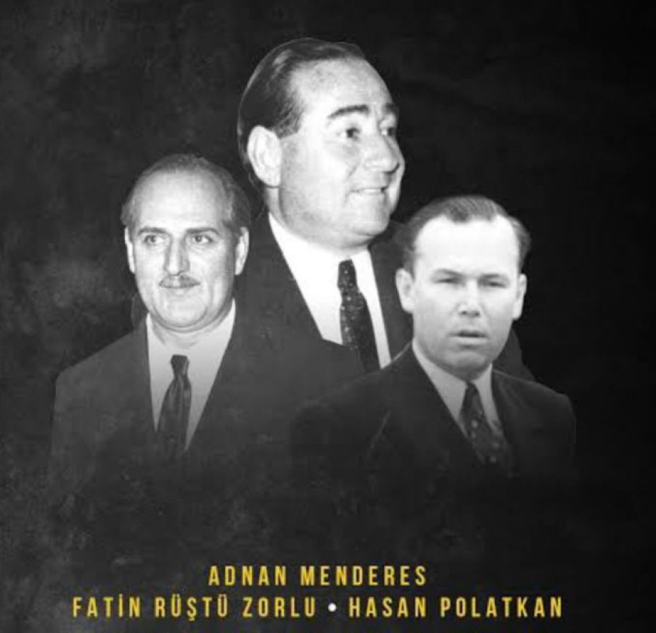 Başbakan #AdnanMenderes başta olmak üzere tüm Şehitlerimizi Rahmet, Minnet ve Şükranla anıyorum. 
Ruhları Şad, Mekanları Cennet olsun. Türkiye Cumhuriyeti tarihinde Demokrasiye vurulan tüm darbeleri ve o karanlık darbe zihniyetini lanetliyorum.  
 #27Mayıs1960