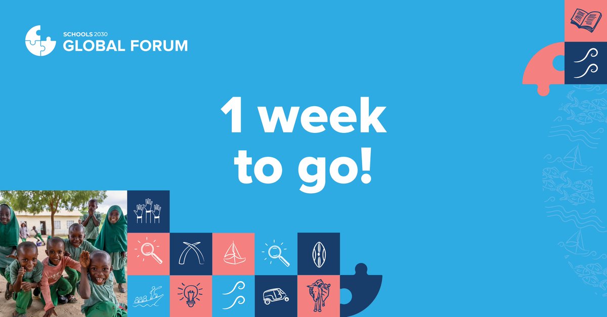 📣 Just 1 week to go until the Schools2030 Global Forum 2025 kicks off in Nairobi, Kenya! 🌍

🗓️ Be part of the conversation on the power of #TeacherLedChange, wherever you are! 🔗 Tune into the livestream here 👉 schools2030.org/events/schools…