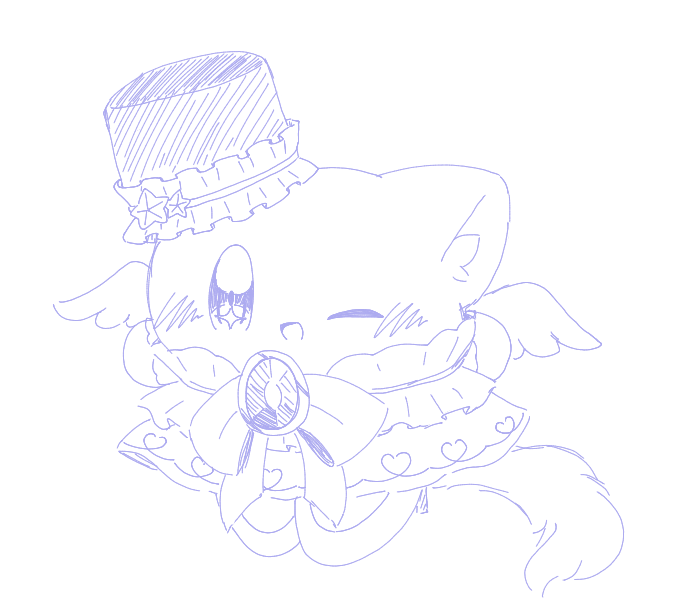 TinkleStarArize's tweet photo. ルティレ・チュチュさん(#MirPuffSR さん)との絵チャにて、お互いの「好き」を詰め込んだオリカビをデザインしました!とってもかわいくできたと思います...! https://t.co/iflcxnNi26