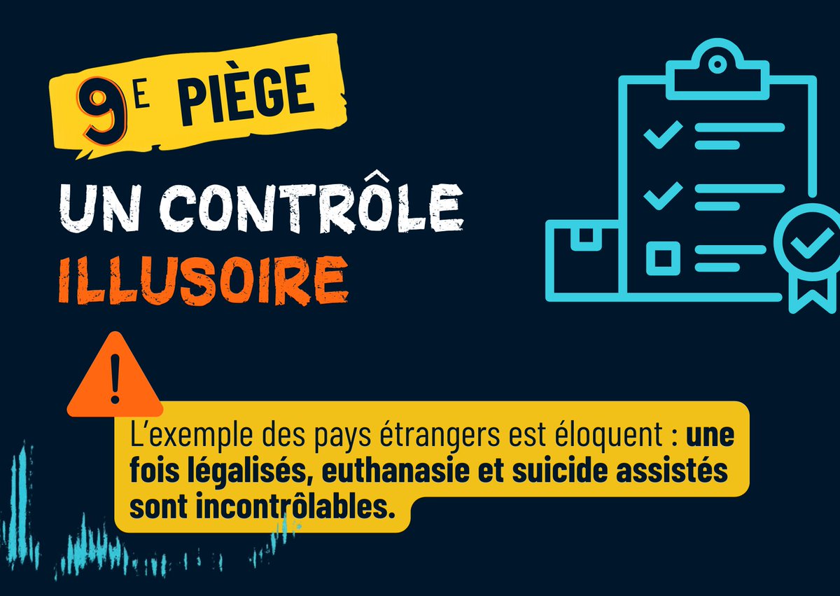 💣Les 10 pièges de la loi #Findevie 
Le texte prévoit un contrôle a posteriori, après la mort de la personne, quand on ne peut plus faire de vérification médicale. Qui contestera la parole de celui qui aura validé cette mort ? #euthanasie
alliancevita.org/2025/05/10-pie…