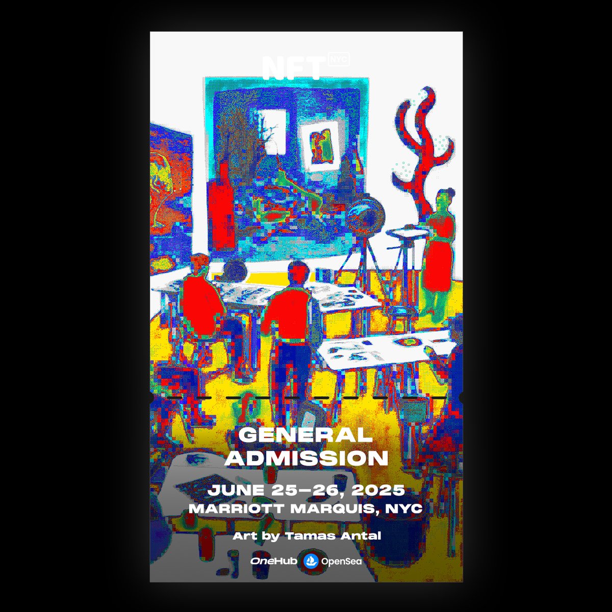 Hihi fam🫶  I'm back after a 2 month hiatus. 
So I'm in the top 💥100 artists💥 on NFT.NYC 🙏 
My <a href="/NFT_NYC/">NFT.NYC</a> Ticket design has been selected from over 2,000 submissions by @OpenSea to be included in their sponsored ticket drop 🔗👇