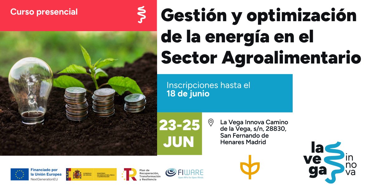 etsiaab's tweet photo. ➡ #Curso: ‘Gestión y optimización de la energía en el Sector Agroalimentario’

Impartido por profesorado ETSIAAB, este curso de @lavegainnova se celebra de forma presencial entre el 23 y el 25 de junio. 

📝 Inscripciones abiertas hasta el 18 de junio.

https://t.co/rH2jxkml2v https://t.co/x0xsAaKAz3