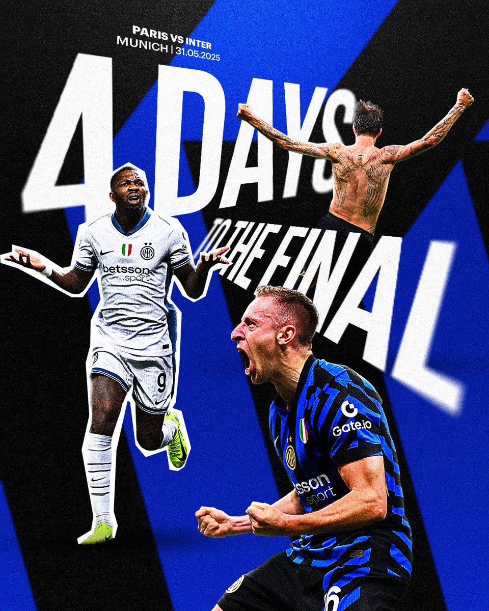 Apakah kalian tetap menghitung mundur? 🗓️

Empat hari lagi ✨

#ForzaInter #UCLFinal #ParisInter