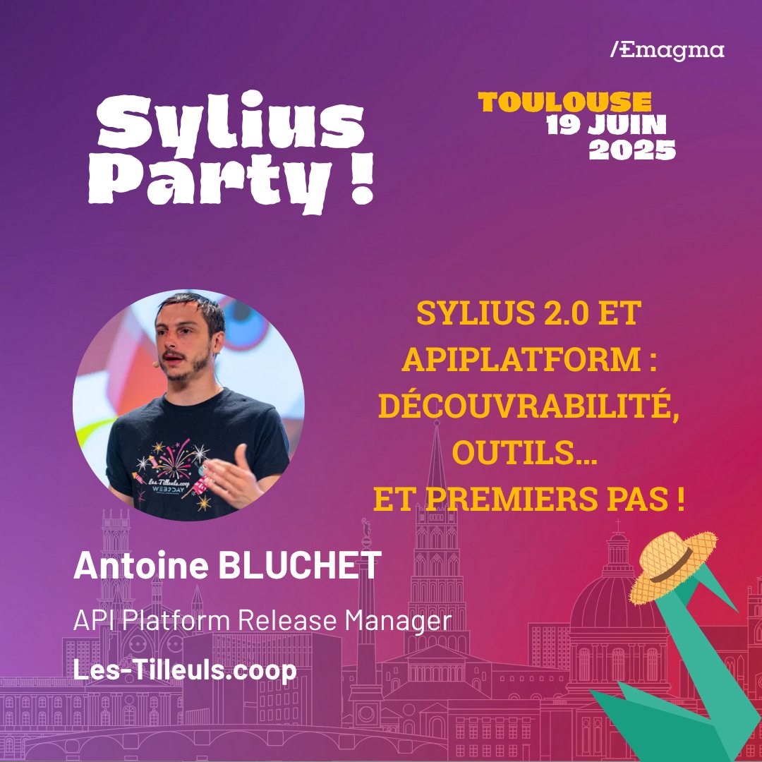 s0yuka's tweet photo. 📢 Speaking at #SyliusParty by @Emagma in Toulouse, June 19th!
Full day of #Sylius, e-commerce & tech: talks, round table, hackathon & inspiring connections.
🎟️ Free reg: https://t.co/o4T1W0q6Vn
#SyliusParty #Ecommerce #Dev #Tech #OpenSource #Symfony https://t.co/jjr5pw4KcB