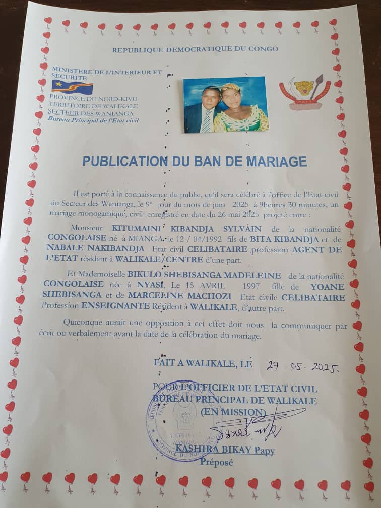 SWanianga's tweet photo. PUBLICATION BAN DE MARIAGE https://t.co/F0NLCwVuSj