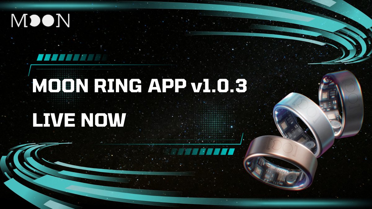 📲 MoonRing App v1.0.3 is officially live.

Update now to unlock:

✔️ A fresh new interface
✔️ Health data sync without the ring
✔️ “Find My Ring” support

Quick login after update. You're good to go.