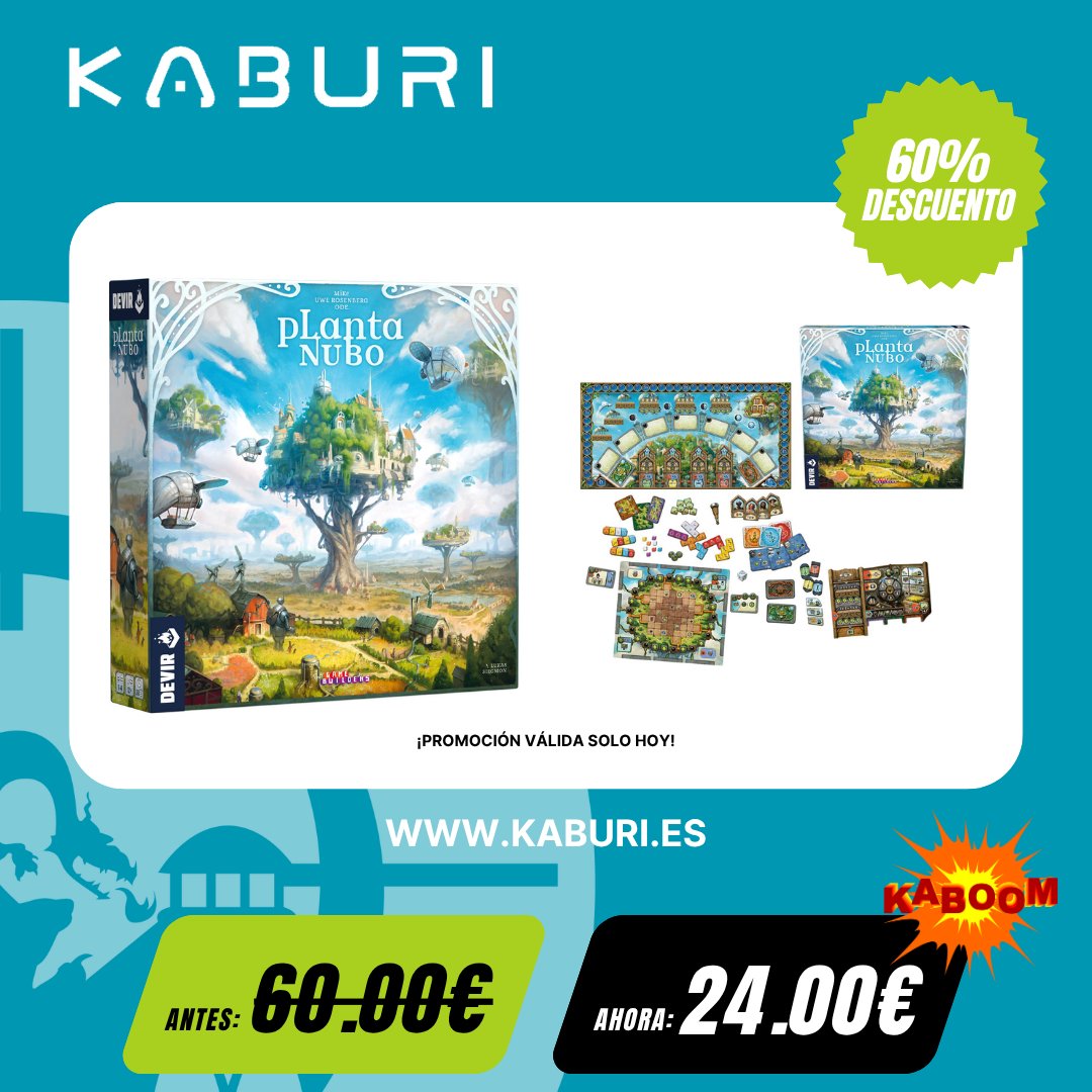💥KABOOM💥     
     
¡Oferta especial válida solo hoy! (27/05/2025)   
     
Planta Nubo al 60% de descuento!💥

kaburi.es/Planta-Nubo.ht…