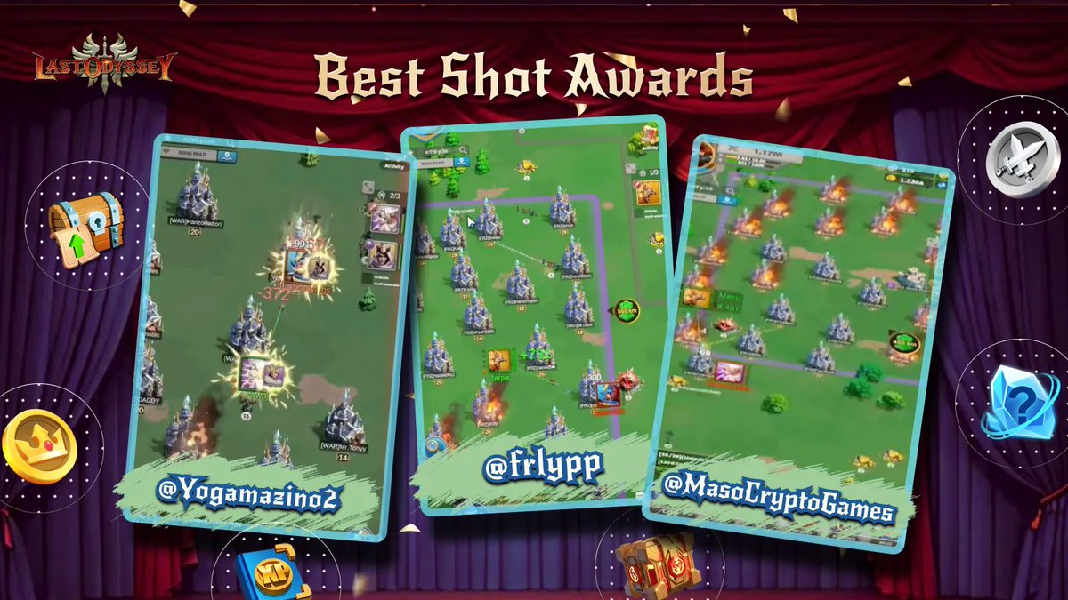Last Odyssey | Open Beta Test LIVE NOW ⚔️ (@lastodyssey_io) on Twitter photo ⚔️ Best Shot Awards ⚔️
Precision, power & perfect plays — these shots defined the battlefield in #Middangeard.
🏆 <a href="/Yogamazino2/">shinta •Gnoma anomage (🧙♂️,🧙♂️,)</a>
🏆 @frlypp
🏆 <a href="/MasoCryptoGames/">Maso | $ODY ^NoMercy^</a>
Three #commanders, one aim: Mastery. ⚔️ Best Shot Awards ⚔️
Precision, power & perfect plays — these shots defined the battlefield in #Middangeard.
🏆 <a href="/Yogamazino2/">shinta •Gnoma anomage (🧙♂️,🧙♂️,)</a>
🏆 @frlypp
🏆 <a href="/MasoCryptoGames/">Maso | $ODY ^NoMercy^</a>
Three #commanders, one aim: Mastery.