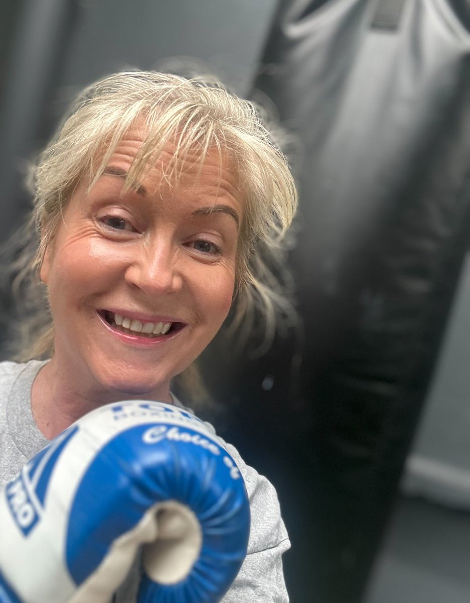 Productive start to the day! 🥊🏋️‍♀️🥵