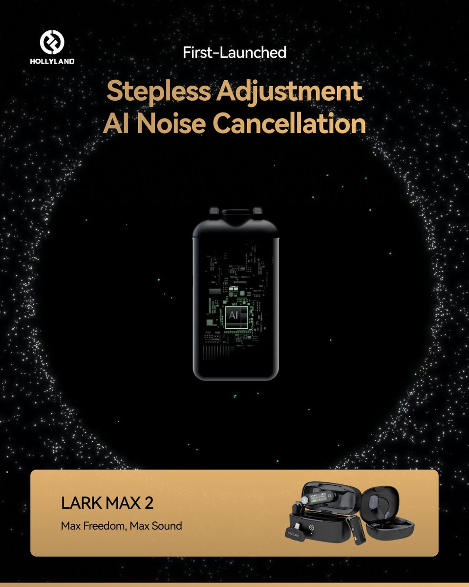 🚀 First-Launched Stepless Adjustment AI Noise Cancellation.
✨ Max Freedom. Max Sound.  
🔥 Take your audio clarity to the next level with intelligent, customizable noise reduction.
#LARKMAX2 # MaxFreedomMaxSound #contentcreator #videography #photography #filmmaker