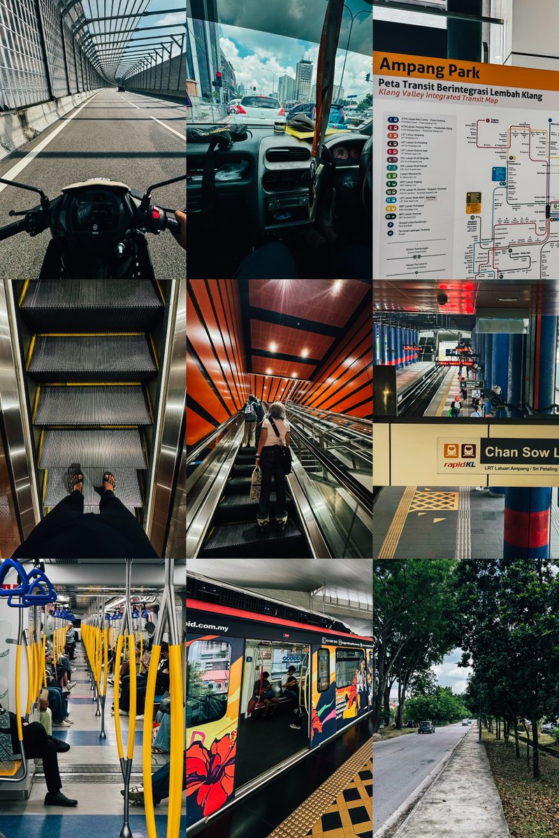 Kongsi perjalanan dari Kinrara-Wangsa Maju.

Masa diambil untuk sampai destinasi naik LRT+MRT+jalan kaki, 1 jam 45 minit.

Balik naik motor, 25 minit je.

Masa lebih berharga dari wang ringgit. Tapi kos naik motorpun lagi murah 1/4 dari tambang LRT+MRT.

Lagi cepat dan murah.