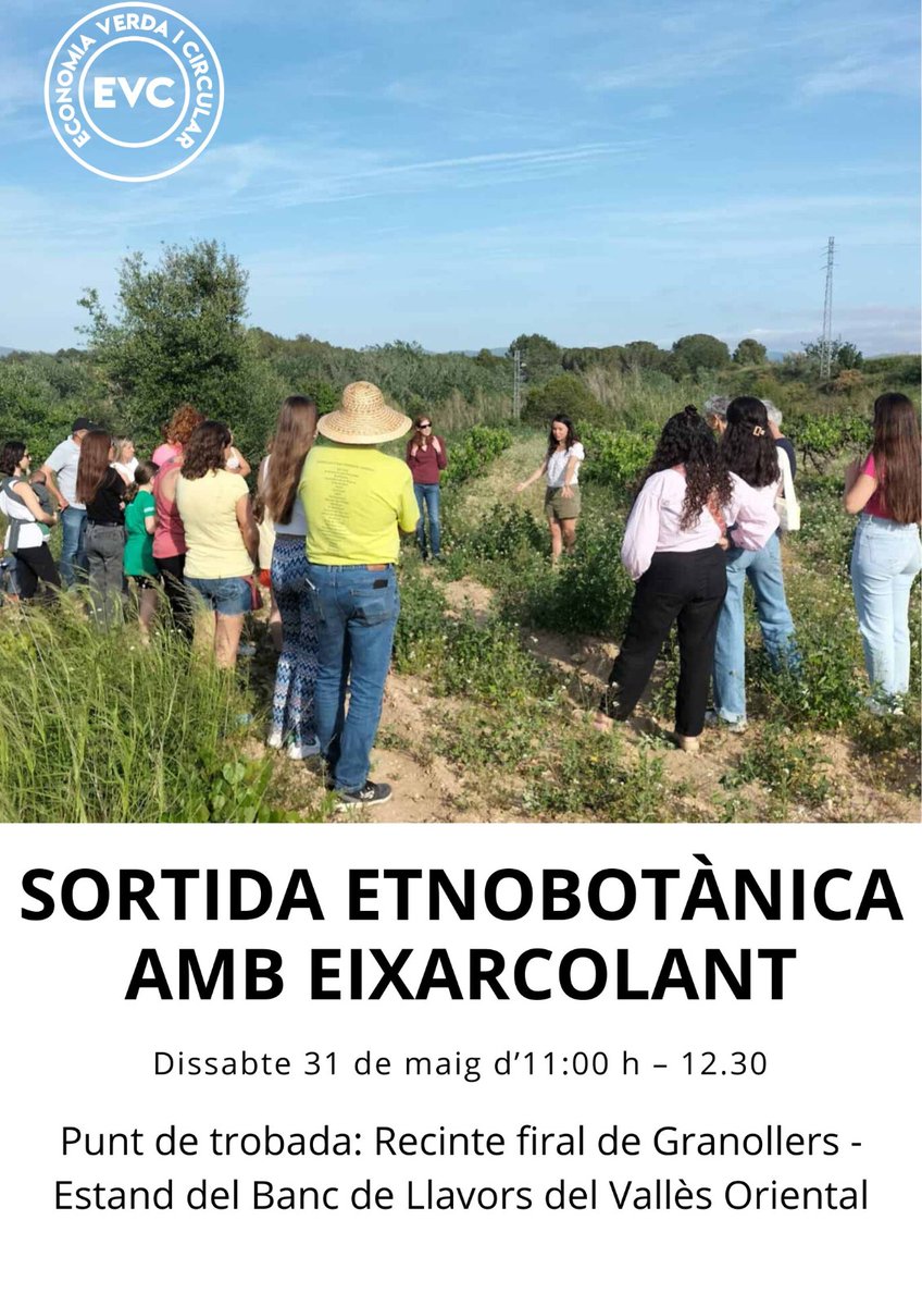 FESS Granollers (@fessgra) on Twitter photo 📣Propostes de cap de setmana!
Sortida Etnobotànica 🌱
INSCRIPCIONS: Inscripcions: forms.gle/KNaehdieKagdzw… 📣Propostes de cap de setmana!
Sortida Etnobotànica 🌱
INSCRIPCIONS: Inscripcions: forms.gle/KNaehdieKagdzw…