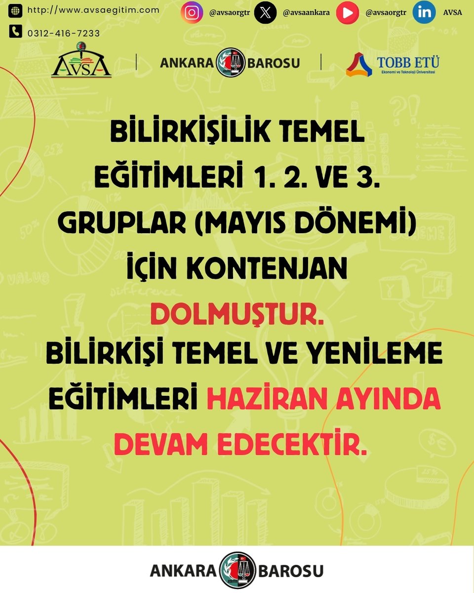 BİLİRKİŞİLİK TEMEL EĞİTİMLERİ 1. 2. VE 3. GRUPLAR (MAYIS DÖNEMİ) İÇİN KONTENJAN DOLMUŞTUR. BİLİRKİŞİ TEMEL VE YENİLEME EĞİTİMLERİ HAZİRAN AYINDA DEVAM EDECEKTİR.
<a href="/ankarabarosu/">Ankara Barosu</a> <a href="/muskoroglu/">Av. Mustafa Köroğlu</a> <a href="/basaksonmez/">başak</a>