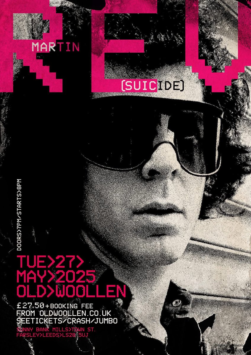 SUICIDE (@suicidenyc) on Twitter photo MARTIN REV PLAYS LIVE TONIGHT AT <a href="/OldWoollen/">The Old Woollen</a> IN LEEDS, UK
TICKETS: seetickets.com/event/martin-r…
#MARTINREV
#PUNKMUSICMASS MARTIN REV PLAYS LIVE TONIGHT AT <a href="/OldWoollen/">The Old Woollen</a> IN LEEDS, UK
TICKETS: seetickets.com/event/martin-r…
#MARTINREV
#PUNKMUSICMASS