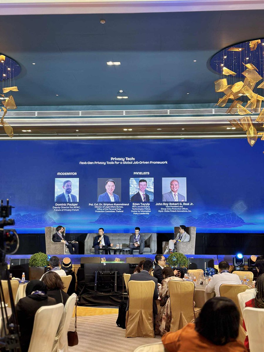 Panelists from the Office of the Personal Data Protection Committee of Thailand, Centre for Information Policy Leadership, and Mynt- Globe Fintech Innovations, Inc. discuss privacy-enhancing technologies and data privacy key trends.

#PAW2025