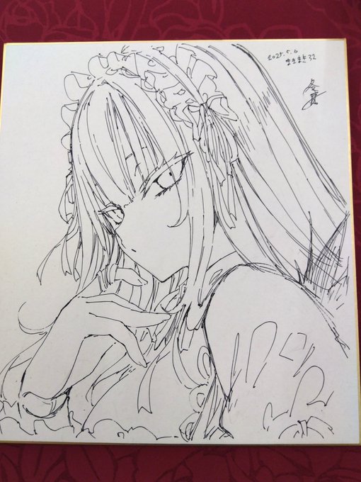 今更になるけど折角なのでアップしときます…!
アフター抽選用にまきまきイベント会場内で描いた銀様の色紙です🌹 