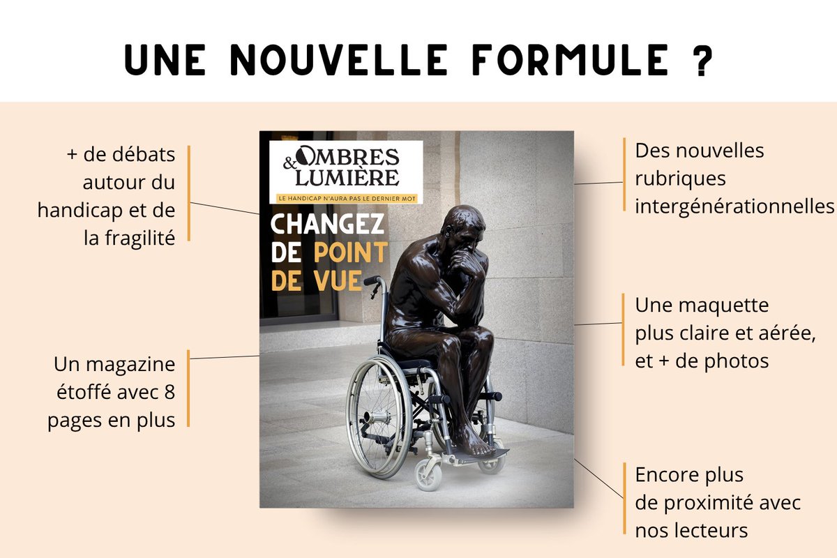 Pierre Durieux (@pierdurieux) on Twitter photo En ce jour de vote sur la fin de vie...
Une occasion de changer son regard sur la fragilité, avec la revue de l'<a href="/OCH_Handicap/">Fondation OCH</a> :
<a href="/ombres_lumiere/">Ombres&Lumière</a> fait peau neuve : aidons-les !
fr.ulule.com/ombres-et-lumi… En ce jour de vote sur la fin de vie...
Une occasion de changer son regard sur la fragilité, avec la revue de l'<a href="/OCH_Handicap/">Fondation OCH</a> :
<a href="/ombres_lumiere/">Ombres&Lumière</a> fait peau neuve : aidons-les !
fr.ulule.com/ombres-et-lumi…